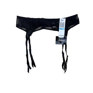 Paramour Suspender Size M/L Black Lace Mesh Adjustable Garter Belt Lingerie NWT